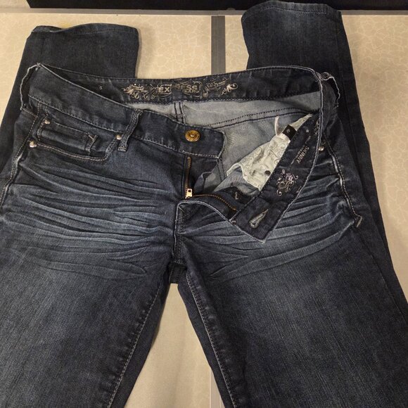 Express Skinny Jeans, Blue (Size 4R) - Picture 2 of 8